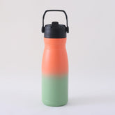 Heart Home Vacuum Insulated Water Bottle | Stainless Steel Sipper Bottle with Handle | Hot & Cold Water Bottle | Leakproof, BPA Free, Rustproof | 780 ML | Orang & Green